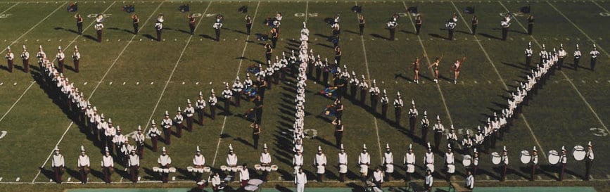 1998 WTAMU Marching Band in Kimbrough Stadium, Don Lefevre, director