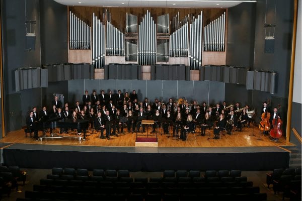 Fall of 2019, WTAMU Symphonic Band in the newly renovated
Northen Recital Hall, Don Lefevre, conductor