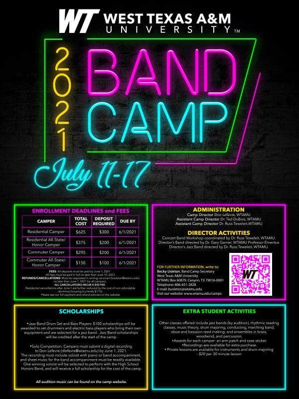 Band Camp poster Feb 2021