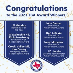 Texas Bandmasters Association Meritorious Achievement Award: Don Lefevre