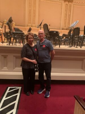 Peggy and Dana Reynard at Carnegie Hall